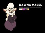 anthro beat_banger big_breasts bovid breasts bunfan_games caprine dawna_mabel ear_piercing female komdog mammal model_sheet piercing sheep simple_background solo thick_thighs