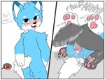 anthro balls bodily_fluids butt cum duo from_front_position genital_fluids genitals male male/male mating_press penetration penis sex froxyfox hi_res