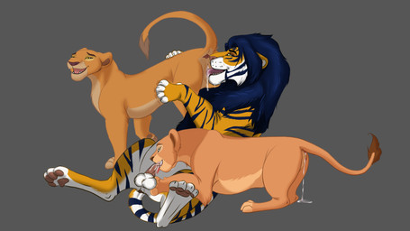 bodily_fluids cum fellatio female feral genital_fluids group licking male male/female oral penile sex tongue trio stm2126 disney the_lion_king kiara_(the_lion_king) kovu_muabdib nala_(the_lion_king) felid feline hybrid liger lion mammal pantherine tiger 16:9 hi_res widescreen