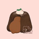 brown_body butt candy chibi choco_fondant chocolate dessert feral food micro simple_background sitting slightly_chubby solo shirokumani bear mammal 1:1 2021 hi_res