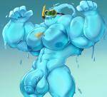 abs balls big_muscles blue_balls blue_body blue_penis genitals glans huge_muscles humanoid_genitalia humanoid_penis male muscular muscular_humanoid muscular_male nipples open_mouth pecs penis simple_background snorkel solo standing vein veiny_penis demondragoncyan gasaiv league_of_legends riot_games tencent zac_(lol) fish goo_creature humanoid marine 2019 hi_res