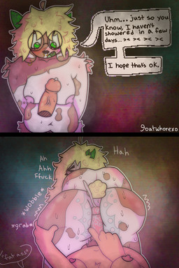 anthro anus big_butt blonde_hair bodily_fluids breasts butt cum cumshot duo ejaculation erection first_person_view genital_fluids genitals gynomorph gynomorph/gynomorph hair hot_dogging intersex intersex/intersex lube lube_on_butt lube_on_penis musk musky_butt musky_penis sex sweat sweaty_butt sweaty_genitalia tail wobble goatwhorexo macy_(goatwhorexo) maya_(goatwhorexo) bat bovid caprine goat mammal 2026 absurd_res hi_res trans_(lore) trans_woman_(lore)