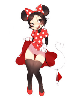 4_fingers accessory alternative_fashion anthro bedroom_eyes biped black_body black_fur black_hair bottomwear bow_ribbon brown_eyes buckteeth camel_toe clothed clothing dress female fingers fur genitals gloves hair hair_accessory hair_bow hair_ribbon half-closed_eyes handwear heart_symbol j-fashion light_body light_skin line_tail lolita_(fashion) looking_at_viewer narrowed_eyes no_underwear open_mouth panties presenting raised_bottomwear raised_clothing raised_skirt ribbons seductive short_hair simple_background skirt smile solo standing sweet_lolita tail teeth thigh_gap thin_tail underwear vulva white_background white_clothing white_gloves white_handwear santina disney minnie_mouse house_mouse mammal mouse murid murine rodent 2018 3:4 absurd_res digital_media_(artwork) hi_res