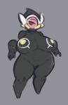 1_eye alternate_species big_breasts breasts claydol female generation_3_pokemon grey_background hi_res humanoid humanoidized liveforthefunk nintendo nipples not_furry nude pokemon pokemon_(species) simple_background slightly_chubby solo thick_thighs yellow_nipples