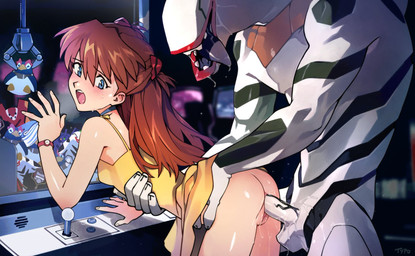 bent_over bodily_fluids claw_machine clothed clothing clothing_lift dress dress_lift drooling female genital_fluids male male/female penetration saliva tongue tongue_out vaginal vaginal_fluids vaginal_penetration requiemdusk neon_genesis_evangelion asuka_langley_soryu human humanoid mammal mass_production_eva 2025 hi_res