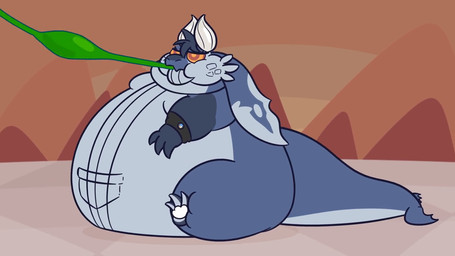 anthro belly belly_expansion belly_on_ground belly_overhang big_belly blob_body blue_body blue_hair body_expansion expansion feedee feeding feeding_tube female growing hair horn huge_belly hyper hyper_belly hypnosis hypnotic_eyes immobile inflated_belly inflation jiggle_body jiggle_physics jiggling_belly medical_instrument mind_control morbidly_obese morbidly_obese_female nude obese obese_female orange_background overweight overweight_female powerless scientific_instrument simple_background sitting sitting_on_ground solo sunken_limbs tail thick_tail thick_thighs tube tube_in_mouth weight_gain toxicoow komi_(fatty-sashimi) aquatic cetacean hybrid mammal whale_dragon 16:9 2d_animation animated no_sound short_playtime video widescreen