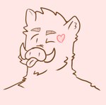 black_lines eyebrows half-closed_eyes male narrowed_eyes one_eye_closed pink_background simple_background solo thick_eyebrows tongue tongue_out wink shaobear shaoboar mammal suid suine sus_(pig) wild_boar sketch