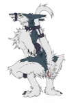 anthro anus bdsm bondage bound clitoral_hood female genitals nude prehensile_clitoral_hood pussy smile solo submissive submissive_female tail syrinoth mammal sergal