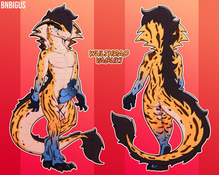 anthro big_penis biped butt erection front_view genitals long_tail male multiple_poses nude nude_anthro nude_male penis pose rear_view simple_background smile solo standing tail text bnbigus scalie 2026 5:4 character_name colored digital_media_(artwork) full-length_portrait hi_res model_sheet portrait