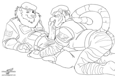 anthro balls beret biceps big_muscles duo erection eye_patch eyewear feline hat jacket licking lion lying male male/male mammal military muscles oral penis penis_through_fly poking_out reclining tiger tongue tongue_out uniform wolfblade
Rating: Explicit
Score: 13
User: unforget
Date: January 11, 2013 anthro balls beret biceps big_muscles duo erection eye_patch eyewear feline hat jacket licking lion lying male male/male mammal military muscles oral penis penis_through_fly poking_out reclining tiger tongue tongue_out uniform wolfblade
Rating: Explicit
Score: 13
User: unforget
Date: January 11, 2013
