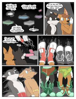 4_fingers anthro arms_at_sides bat_ears bat_wings black_background black_body black_clothing black_ears black_footwear black_fur black_nose black_shoes black_tail blue_eyes body_control briefs brown_body brown_fur brown_hair brown_tail bulge bullying clothed clothing comic_panel converse_shoes cursed_clothing cursed_object cute_fangs dipstick_ears dream ear_markings emanata erection erection_under_clothing erotic_dream fangs fingers floating floating_object folded_wings footwear forced forced_erection fur gloves green_eyes group hair handwear head_tuft humiliation humiliation_fetish magic male membrane_(anatomy) membranous_wings multicolored_body multicolored_ears multicolored_fur partially_clothed pink_inner_ear possession print_clothing print_underwear red_briefs red_clothing red_footwear red_shoes red_underwear restrained shoe_fetish shoelaces shoelaces_untied shoes simple_background sneakers speech_bubble tail teasing teeth tenting text tuft two_tone_body two_tone_fur underwear white_body white_clothing white_ear_tips white_fur white_gloves white_handwear white_tail wings yellow_briefs yellow_clothing yellow_underwear dweet-tea converse crisp_the_wolf animate_inanimate bat canid canine canis ghost mammal megabat spirit wolf comic english_text hi_res sequence watermark