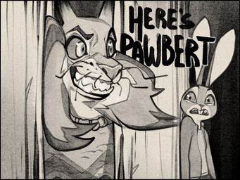anthro biped clothed clothed_anthro clothed_female clothed_male clothing duo female female_anthro fur male male_anthro teeth whiskers nitani disney here's_johnny_(meme) stephen_king_(copyright) the_shining zootopia jack_torrance judy_hopps pawbert_lynxley wendy_torrance canada_lynx european_rabbit felid feline lagomorph leporid lynx mammal oryctolagus rabbit 2025 4:3 digital_drawing_(artwork) digital_media_(artwork) hi_res meme