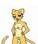 animal_genitalia anthro balls breasts facial_expression fully_sheathed genitals gynomorph intersex sheath solo anonymous_artist microsoft prequel_adventure the_elder_scrolls katia_managan felid khajiit mammal digital_media_(artwork) pixel_(artwork)