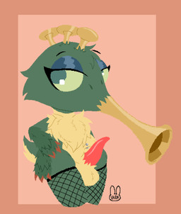 4_arms animal_genitalia animal_penis anthro balls beak butt clothed clothing crossdressing erection femboy fishnet_clothing fishnet_legwear fur genital_piercing genitals green_body hair horn humanoid_genitalia humanoid_penis legwear looking_at_viewer male multi_arm multi_limb nude open_mouth penile penis piercing pupils simple_background solo tail text yellow_chest varmbnuuy big_blue_bubble dawn_of_fire my_singing_monsters basil_(varmbnuuy) avian bird common_floogull floogull humanoid monster aliasing colored digital_media_(artwork) hi_res shaded signature