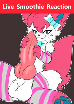 animal_genitalia animal_penis balls big_balls big_butt big_penis blush bodily_fluids butt canine_genitalia canine_penis clothed clothing erection feral fur genital_fluids genitals hair huge_balls huge_penis hyper hyper_balls hyper_genitalia hyper_penis knot knotted_penis legwear looking_at_viewer male penile penis presenting presenting_balls presenting_penis seductive sex simple_background smile smirk smug smug_expression smug_eyes smug_face smug_grin solo spreading stockings tail thick_thighs white_body sodaduv nintendo pokemon smoothie_(sylveon) eeveelution generation_6_pokemon mammal pokemon_(species) sylveon digital_media_(artwork) hi_res meme