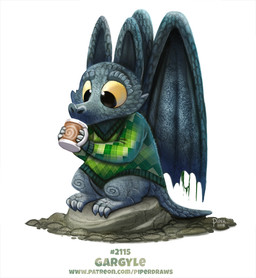 ambiguous_gender bottomless claws clothed clothing coffee_mug drinking humor membrane_(anatomy) membranous_wings plaid pun rock simple_background solo sweater text topwear visual_pun white_background wings yellow_eyes piper_thibodeau gargoyle scalie 2018 digital_media_(artwork) digital_painting_(artwork) painting_(artwork) url