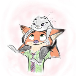 anthro drunk duo female fur male simple_background substance_intoxication gokhan16 disney zootopia judy_hopps nick_wilde canid canine fox lagomorph leporid mammal rabbit red_fox true_fox 1:1 2017
