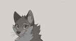 ambiguous_gender daww feral fur grey_body grey_fur inner_ear_fluff open_mouth simple_background solo tuft whiskers hioshiru hioshiru_(character) canid canine mammal 2023 2d_animation animated frame_by_frame short_playtime sketch