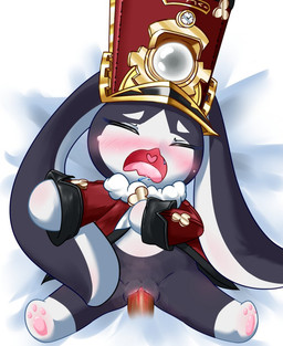 anthro anthro_penetrated bedding bedding_background big_ears black_body blood blood_from_vagina blood_in_pussy blood_on_penis blue_eyes blush bodily_fluids clothing conductor crying cute_fangs duo fangs female female_penetrated forced genitals hat headgear headwear loli male male/female male_penetrating male_penetrating_anthro male_penetrating_female open_mouth pawpads penetration rape saliva sex simple_background tears teeth tongue vaginal vaginal_penetration vulva white_body young young_anthro young_female candy_dream honkai:_star_rail mihoyo pom-pom_(honkai:_star_rail) lagomorph leporid mammal rabbit 2023 shaded
