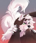 animal_genitalia animal_penis bodily_fluids butt cum cum_in_mouth cum_inside duo equine_genitalia equine_penis fellatio fur genital_fluids genitals male male/male oral penile penis sex tail white_body white_fur yimity utya canid canine canis domestic_dog mammal nordic_sled_dog samoyed spitz absurd_res hi_res