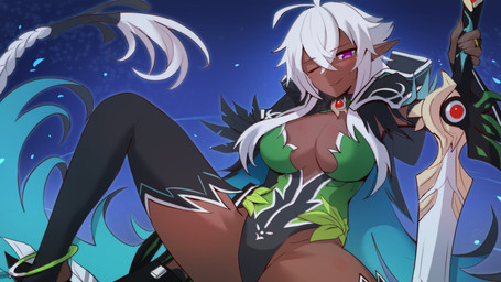 5_fingers blush clothing female fingers hair holding_melee_weapon holding_object holding_sword holding_weapon humanoid_pointy_ears long_hair looking_at_viewer melee_weapon not_furry outside pointy_ears purple_eyes solo spread_legs spreading sword weapon white_hair sollyz dark_elf elf humanoid 16:9 2020 digital_drawing_(artwork) digital_media_(artwork) widescreen