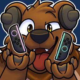 4_fingers brown_body brown_fur claws electronics fingers floating_object fur gesture gesturing_at_viewer grey_pawpads headphones joy-con_2_controller looking_at_viewer open_mouth outline pawpads simple_background tongue tongue_out transparent_background white_outline yellow_eyes rowdyreindeer 67_(meme) nintendo nintendo_switch_2 bearphones bear brown_bear grizzly_bear mammal ursine 1:1 2026 absurd_res alpha_channel animated animated_webp bust_portrait hi_res portrait