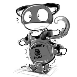 3_fingers ambiguous_gender anthro black_body black_fur clean_diaper clothed clothing diaper diaper_under_clothing diaper_under_latex diaper_under_skinsuit dipstick_tail ears_down fangs fingers fur gloves_(marking) inner_ear_fluff latex latex_clothing latex_skinsuit leg_markings lock_symbol locked_diaper markings mask multicolored_body multicolored_fur neckwear on_one_leg open_mouth pivoted_ears simple_background skinsuit socks_(marking) solo standing surprised tail tail_markings teeth text three-quarter_view tight_clothing trap_(contrivance) tuft two_tone_body two_tone_fur wearing_diaper wearing_mask white_background white_body white_fur white_inner_ear_fluff white_tail_tip wobbling ludis-luteo atlus megami_tensei persona_(series) persona_5 sega morgana_(persona) domestic_cat felid feline felis mammal 1:1 2021 absurd_res english_text full-length_portrait greyscale hi_res monochrome portrait male_(lore)