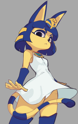 anthro armwear blue_hair bob_cut claws clothed clothing dress egyptian egyptian_clothing eyeliner eyeshadow female grey_background hair kalasiris legwear looking_at_viewer looking_down makeup markings medium_hair panties simple_background solo striped_markings striped_tail stripes tail tail_markings thigh_highs underwear upskirt uraeus usekh yellow_body imerald animal_crossing nintendo ankha_(animal_crossing) domestic_cat felid feline felis mammal absurd_res hi_res portrait sketch three-quarter_portrait