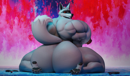 4_toes anthro areola big_butt big_muscles big_pecs biped butt feet fur grey_body grey_fur huge_butt huge_muscles huge_pecs hyper hyper_butt hyper_muscles hyper_pecs looking_back male moobs muscular nipples nude paws pecs rear_view simple_background smile solo thick_thighs toes wide_hips oleanderin valorlynz_(modeler) dreamworks puss_in_boots_(franchise) death_(puss_in_boots) canid canine canis mammal wolf 2024 3d_(artwork) digital_media_(artwork) hi_res