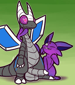 2_horns 2_toes 4_fingers anthro anthro_on_feral balls bestiality big_penis blue_inner_ear blue_wings blush claws cute_fangs duo erection fangs feet feral finger_claws fingers forehead_gem forked_tail fur gem genitals glans green_background grey_balls grey_body grey_penis grin heart_eyes heart_symbol horn humanoid_genitalia humanoid_penis looking_at_another looking_up machine male male/male mind_control one_eye_closed penis purple_body purple_fur ringed_eyes simple_background smile spiral tail tail_around_partner teeth toe_claws toes unusual_anatomy unusual_tail white_claws white_eyes white_glans white_horn wings ultilix nintendo pokemon eeveelution espeon flygon generation_2_pokemon generation_3_pokemon pokemon_(species) robot 2025