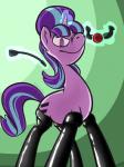 ball_gag beehive_(hairstyle) dominatrix female feral gag latex magic psychobilly riding_crop simple_background solo whip gyroido friendship_is_magic hasbro my_little_pony starlight_glimmer_(mlp) equid equine horse mammal 3:4 absurd_res hi_res