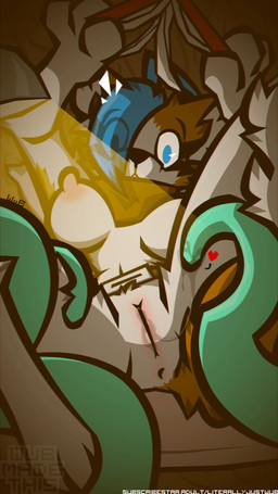 anthro anus blue_eyes blue_hair bodily_fluids book breasts brown_body brown_fur eye_through_hair female fur genital_fluids genitals hair heart_symbol inner_ear_fluff lamp mostly_nude nipples reading reading_book sex solo surprise_sex surprised tentacles text translucent translucent_hair tuft vaginal_fluids vulva white_body white_fur wub_(artist) nel'i_(wub) canid canine canis domestic_dog husky mammal nordic_sled_dog spitz 9:16 hi_res signature url watermark