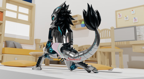 ageplay anthro butt clothed clothing cybernetics diaper diaper_fetish feces hair head_turned infantilism kneeling long_hair long_tail machine male metallic_body pooping robotic roleplay soiled_diaper soiling soiling_diaper solo spreading tail unclean_diaper used_diaper wearing_diaper snowie1_(artist) littleforbig mammal robot wickerbeast 3d_(artwork) blender_(artwork) digital_media_(artwork) hi_res