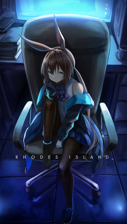 blue_eyes brown_hair chair clothing coffee_mug electronics female furniture hair jacket monitor on_chair sitting sitting_on_chair solo topwear konome_noi arknights hypergryph studio_montagne amiya_(arknights) animal_humanoid humanoid lagomorph lagomorph_humanoid leporid_humanoid mammal mammal_humanoid rabbit_humanoid 2019 hi_res