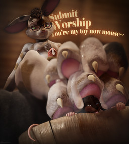 anthro bodily_fluids cum cum_on_feet cum_on_paw degradation dominant dominant_male duo feet foot_fetish foot_focus foot_lick foot_play genital_fluids larger_male licking macro male male/male micro paws size_difference smaller_male submissive submissive_male tongue pippinthemouse kraz_(krazthefurry) pippin_(pippinthemouse) lagomorph leporid mammal mouse murid murine rabbit rodent 3d_(artwork) absurd_res digital_media_(artwork) hi_res