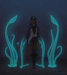 broken_horn clothing female fishnet_clothing glowing glowing_eyes horn magic magic_user tentacles thalassophobia underwater water astralynx dungeons_and_dragons hasbro wizards_of_the_coast humanoid tiefling absurd_res hi_res