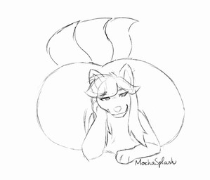 anthro big_butt blinking butt female female_anthro fur hair huge_butt hyper hyper_butt looking_at_viewer lying multi_tail on_front paws semi-anthro shaking_butt sketch_animation smile smiling_at_viewer solo tail tail_motion tailwag wiggle wiggling_ass mochasplash beatrix_(draco15) canid canine fox mammal 2d_animation animated digital_media_(artwork) sketch