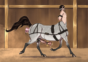 accessory anal anal_penetration animal_genitalia animal_penis arms_tied balls bdsm big_dildo big_penis bit_gag black_body blinders blindfold bound bridle cock_and_ball_torture cock_ring dildo dildo_in_ass dildo_insertion electrode electrode_on_balls electrode_on_penis electrode_pad electrostimulation equine_genitalia equine_penis erection eyewear flared_penis gag gagged genital_torture genitals grey_body halter hands_behind_back harness hooves jewelry large_penetration male male_penetrated male_taur multicolored_body nipple_fetish nipple_piercing nipple_play nipples object_in_ass object_in_urethra penetration penis penis_accessory penis_jewelry petplay piercing ponyplay roleplay running sex_toy sex_toy_in_ass sex_toy_insertion solo sounding_rod strapped_in_toy submissive submissive_male submissive_taur taur_penetrated training urethral urethral_penetration lykostherium european_mythology greek_mythology mythology centaur equid equid_taur equine equine_taur horse horse_taur humanoid_taur mammal mammal_taur taur hi_res