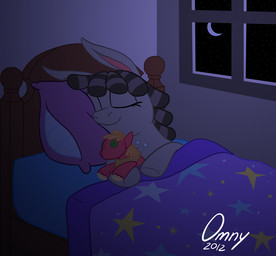 bed cuddling detailed_background doll eyes_closed female feral furniture hair hug inside lying moon multicolored_hair night pillow plushie sleeping solo star window omny87 friendship_is_magic hasbro my_little_pony big_macintosh_(mlp) smartypants_(mlp) earth_pony equid equine horse mammal pony source_request