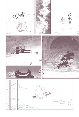 7_panel_comic ambiguous_gender anthro beak biped cheek_spots cloak clothing cloud day ellipsis feathers floor fluffy flying fur group mask motion_lines mouth_closed on_ground orb outside plant sky sound_effects speech_bubble tail tail_feathers text tree wings wood wood_floor umikit nintendo pokemon pokemon_mystery_dungeon spike_chunsoft genos_(aots) gladdiop_(aots) altaria generation_3_pokemon generation_4_pokemon pokemon_(species) toxicroak zangoose 2025 comic english_text monochrome
