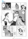anthro anthrofied bed_head black_and_white bodily_fluids breasts clothing comic crying dialogue digital_media_(artwork) dragon english_text equid equine female footwear friendship_is_magic fur group hair hasbro hi_res horn male mammal messy_hair monochrome my_little_pony mythological_creature mythological_equine mythological_scalie mythology pajamas pia-sama pupils rarity_(mlp) scalie shocked shoes slippers slit_pupils speech_bubble spike_(mlp) stained_clothing surprise tail tears text twilight_sparkle_(mlp) unicorn url