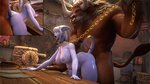 16:9 3d_(artwork) abdominal_bulge anthro big_breasts blizzard_entertainment bovid bovine breasts chain chain_leash chained collar collar_only digital_media_(artwork) draenei duo female from_behind_position genitals hi_res holding_leash holding_object horn horned_humanoid humanoid humanoid_on_anthro larger_male leash male male/female mammal nipples nude open_mouth penis sex sex_slave size_difference slave smaller_female tauren tektah warcraft widescreen