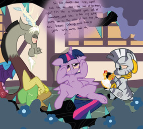 antler blue_eyes bong bracelet bushes dialog discord_(mlp) draconequus drugs ear_piercing english_text equine facial_hair fangs female feral friendship_is_magic fur goatee hair hi_res horn horse hybrid jewelry male mammal marijuana match mohawk my_little_pony piercing pony purple_eyes purple_fur pyruvate raised_arm red_eyes sitting smile smoke smoking spread_legs spread_wings spreading stoned striped_fur text tree twilight_sparkle_(mlp) two_tone_hair vines window winged_unicorn wings zebra zecora_(mlp)
Rating: Safe
Score: 14
User: Jatix
Date: November 24, 2013