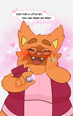 4_fingers anthro big_breasts blush breasts cleavage clothed clothing digit_ring elderly elderly_anthro elderly_female eyes_closed eyewear fangs female female_anthro fingers first_person_view fur glasses hand_on_cheek heart_symbol huge_breasts infidelity jewelry looking_at_viewer mature_anthro mature_female open_mouth open_smile orange_body orange_fur overweight overweight_anthro overweight_female pointy_ears ring simple_background smile solo speech_bubble talking_to_viewer teeth text wearing_glasses wedding_ring white_background crushpepper peri_(crushpepper) domestic_cat felid feline felis mammal 2026 colored english_text half-length_portrait hi_res portrait shaded