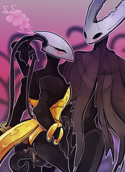 ambiguous_gender duo female genitals holding_penis intersex intersex/female penis sex tentacle_sex tentacles ssleepyflowers hollow_knight:_silksong hollow_knight_(franchise) team_cherry hollow_knight_(character) shakra_(hollow_knight:_silksong) arthropod humanoid insect void_monster absurd_res hi_res nonbinary_(lore)