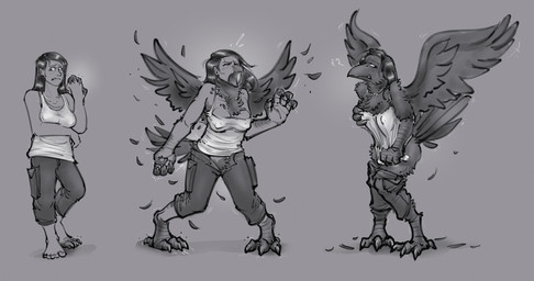 anthro barefoot base_one_layout basic_sequence biped blush bottomwear breasts clothing eyes_closed feet female grey_background growth hair hand_on_breast human_to_anthro jewelry linear_sequence long_hair naturally_censored nipple_outline non-mammal_breasts one_row_layout open_mouth pants shaking simple_background solo species_transformation standing surprised tail tail_growth three_frame_image three_frame_sequence torn_clothing transformation transformation_sequence trembling wing_growth wings redacted avian bird corvid corvus_(genus) crow human mammal oscine passerine absurd_res hi_res monochrome sequence