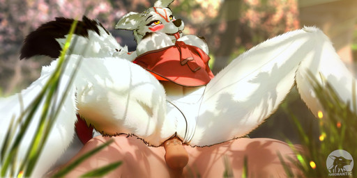 anthro anthro_penetrated anthrofied balls black_body black_fur black_tail blush bodily_fluids bottomwear bottomwear_aside breasts clothing clothing_aside duo exposed_breasts faceless_character faceless_human faceless_male female female_on_human female_on_top female_penetrated forest fur fur_markings genital_fluids genitals grass human_on_anthro human_penetrating human_penetrating_anthro human_penetrating_female humanoid_genitalia humanoid_penis interspecies lying male male/female male_on_anthro male_on_bottom male_penetrating male_penetrating_anthro male_penetrating_female markings multicolored_body multicolored_fur multicolored_tail narrowed_eyes nipples nude on_back on_bottom on_top pants pants_aside penetration penile penile_penetration penis penis_in_vagina plant red_markings reverse_cowgirl_position sex solo_focus striped_body striped_fur stripes tail text tongue tongue_out tree underwear underwear_aside vaginal vaginal_fluids vaginal_penetration vulva white_body white_fur white_tail yellow_eyes furromantic joecalzon_(modeler) sindroom_(modeler) capcom clover_studio okami_(capcom) amaterasu_(okami) canid canine canis deity human mammal wolf 2021 2:1 3d_(artwork) digital_media_(artwork) hi_res signature