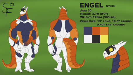 abs anthro balls biceps blue_body digitigrade erection genitals gradient_penis machine male muscular muscular_anthro muscular_humanoid muscular_male orange_body pecs penis screen screen_face simple_background solo standing synthetic tail text turnaround white_balls white_body yellow_eyes natsutheott engel_(natsutheott) android humanoid robot synth_(vader-san) 16:9 2022 4k absurd_res digital_media_(artwork) english_text flat_colors headshot_portrait hi_res model_sheet portrait widescreen