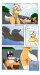 absurd_res accident accidental_exposure anthro ass_up bikini blush blush_lines bottomless bottomless_female butt canid canine clothed clothing comic dialogue female fox hi_res humor male mammal pencil_bolt sexual_humor solo swimming_pool swimwear wardrobe_malfunction