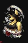 anthro black_hair breasts card cigarette cleavage clothed clothing female flower hair horn plant playing_card rose_(flower) smoke solo tools wrench tacticalfur hasbro my_little_pony mythology amber_steel equid equine mammal mythological_creature mythological_equine unicorn 2016 2:3 hi_res